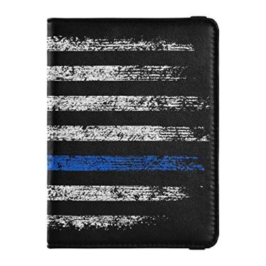 Imagem de Capa para passaporte, carteira, porta-cartões de vacina, capa de couro para cartão de mulher, afro-americana, organizador de documentos de viagem, Padrão 4, Vintage