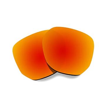 Imagem de Littlebird4 Lentes de reposição polarizadas premium de 1,5 mm para óculos de sol Oakley Latch Beta OO9436 - Multiopções (espelhado vermelho fogo)