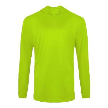 Imagem de L&M® Camiseta Hi Vis Safety Lime Orange Manga Longa Alta Visibilidade com Capuz, lima, GG