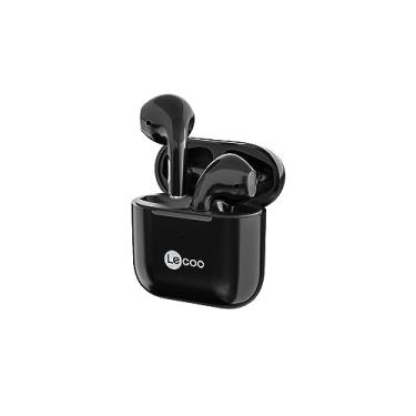 Imagem de Fone de ouvido Intra Lecoo EW310BK Preto TWS Bluetooth 5.1, True Wireless Stereo, Microfone Integrado, Função Touch, Função Handsfree, True Wireless EarBuds