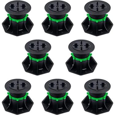 Imagem de PHLKJL Paver com pedestal de plástico ajustável, suporte de ardósia de piso, elevação de piso de suporte de deck (compartimento para cartão dividido)