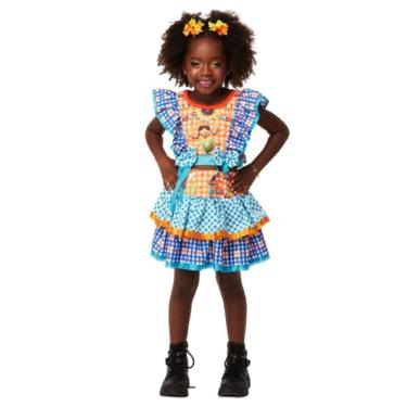 Imagem de Saia Xadrez Junina Infantil Conjunto Camisa Saia C/ Camadas