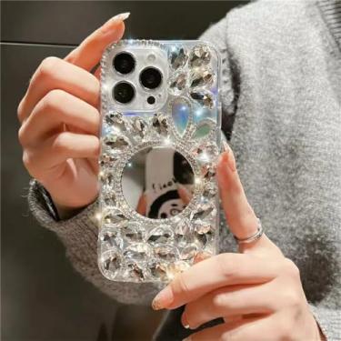 Imagem de Capa de telefone de vidro brilhante para samsung galaxy a30 a50 a70s a22 a32 5g a52 a71 4g a51 a72 a73 a53, branco, para samsung a74 5g