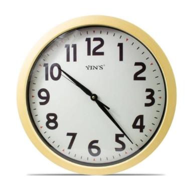 Imagem de Relógio de Parede Redondo Yin`s Madeira Clara 43,5cm