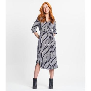 Imagem de Vestido Feminino Manga 3/4 Rovitex Preto-Feminino