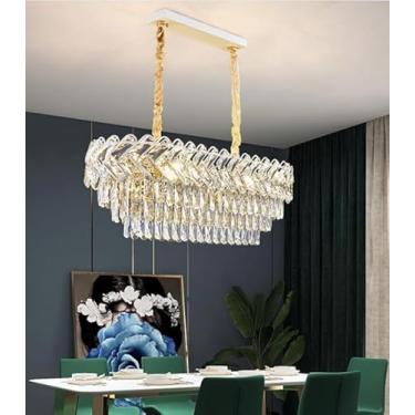 Imagem de Lustre Dourado de Cristal Tradicional e Elegante, Luminária Clássica para Hall, Sala de jantar, Entrada. 80x35cm, 10 Bocais E14 8106