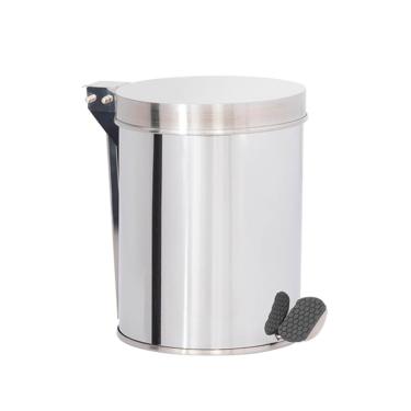 Imagem de Lixeira 10L Pedal Redonda em Aço Inox
