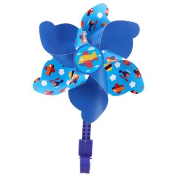 Imagem de Fancyes Crianças bicicleta moinho de vento flor única pinwheel scooter brinquedo decoração acessório para carrinho de criança a maioria das bicicletas, Avião de pólo longo