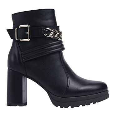 Imagem de Bota Feminina Bebecê Tratorada com Corrente Preto - 36