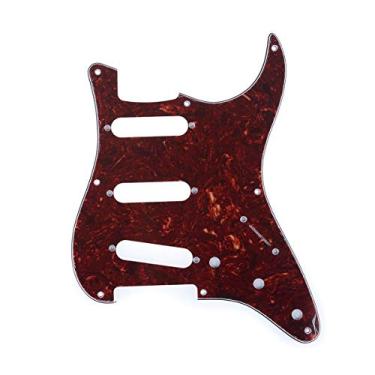 Imagem de Musiclily Pro 8 Furos 50s Estilo Vintage Escudo SSS Pickguard Strato para Guitarra Americanaa Stratocaster 57, 4 Camadas Vintage Tortoise