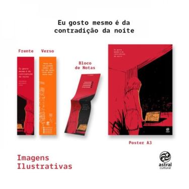 Imagem de Eu Gosto Mesmo É Da Contradição Da Noite + Pôster + Marca-Páginas + Bloco De Anotações