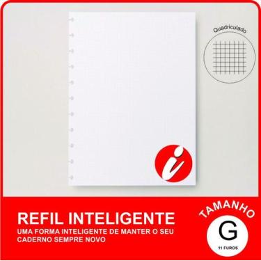 Imagem de Refil Caderno Inteligente Grande Quadriculado Compatível 90G - Refil I