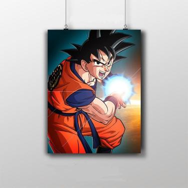 Imagem de Placa Decorativa Goku Kamehameha Wallpaper - Dragon Anime