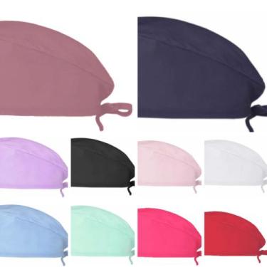 Imagem de KIT C/ 2 Gorro Cirúrgico Bandana Dentista Unissex - DESCARTSHOP, Branc