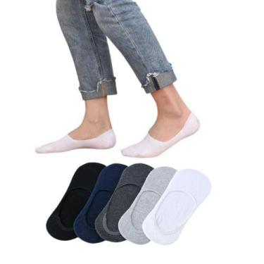 Imagem de Kit 12 Pares Meias Sapatilha Feminina Invisível Cano Curto Algodão A P