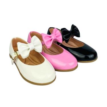 Imagem de Kit Com 3 Pares Sapatilha Infantil Menina Boneca Verniz Confortável SP