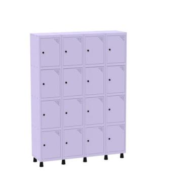 Imagem de Armário Guarda Volume Locker Roupeiro 16 Portas Aço Grp 504/16 - Pandi
