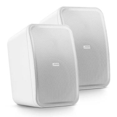 Imagem de Par Caixa de Som Passiva Outdoor HS 6" 8 Ohms Branca Frahm - 31909