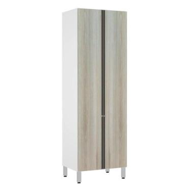 Imagem de Paneleiro Torre 70cm 2 Portas 5 Prateleiras Pérola Luciane Móveis - Lu
