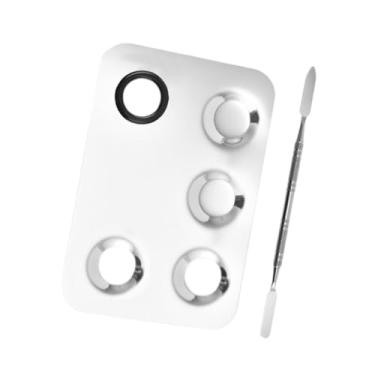 Imagem de harayaa Bandeja de tinta Misturador de tinta 5 grades Multiuso Prático Paleta de cores Recipiente Material de arte para batom Sombra Tintas