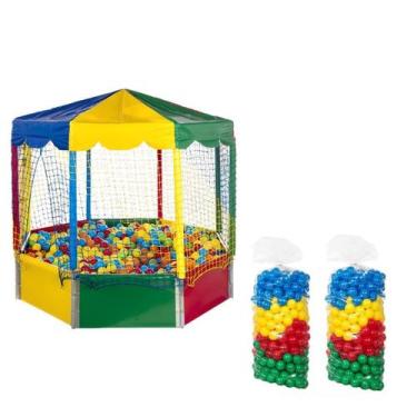Imagem de Kit Piscina de Bolinhas Oitavada 2,00m Premium 1000 Bolinhas Resistent