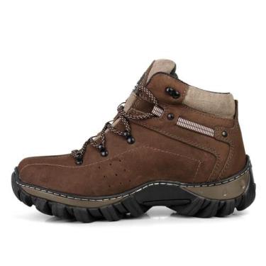 Imagem de Bota Adventure Masculina em Couro Nobuck Bell Boots, 41, Chocolate