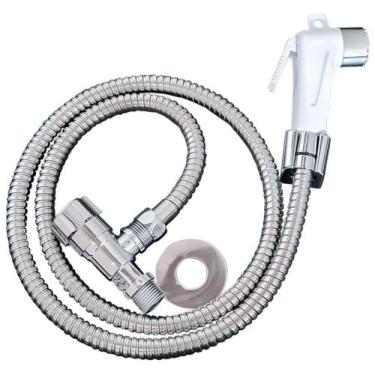 Imagem de Kit Ducha Higiênica - 1/4 Cromada Gatilho - Abs - 1,20m - - Fertak Too