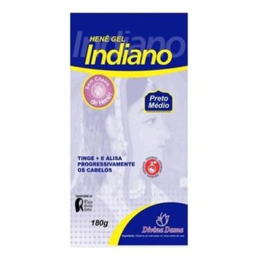 Imagem de Hene em Gel Divina Dama Indiano 180gr Preto Medio (Preto Natural) Pouc