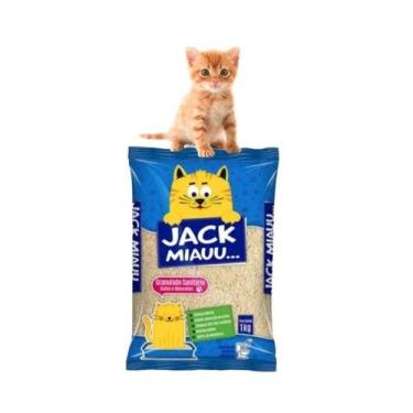 Imagem de Areia higienica Gato Xixi Cocô Jack miau 1kg - de mandioca