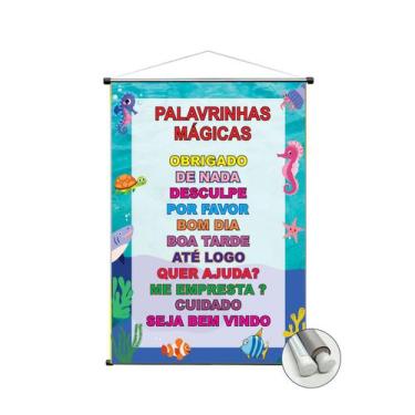 Imagem de Banner Escolar Didático Palavrinhas Mágicas - tam. 60x40cm - Segplakas