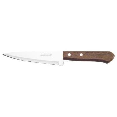 Imagem de Faca Peixeira Inox 9" Tradicional Cabo Madeira Marrom Tramontina - Not