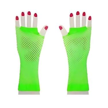 Imagem de Luva Arrastão Longa  Punk Rock Gótico - Festas e Fantasias, Verde neon
