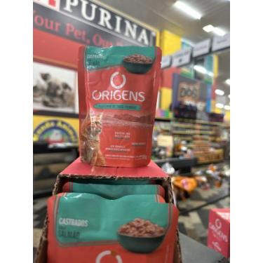 Imagem de Ração úmida origens para gatos castrados sabor salmão