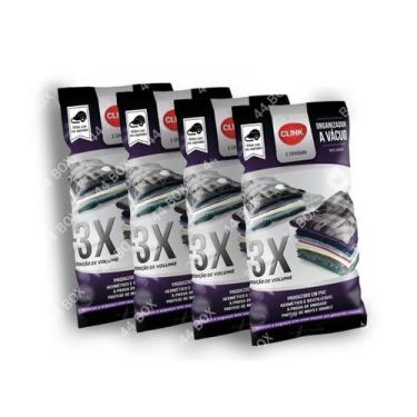 Imagem de Saco Vácuo Kit Roupas Viagem Meias Cobertor Edredom - Clink