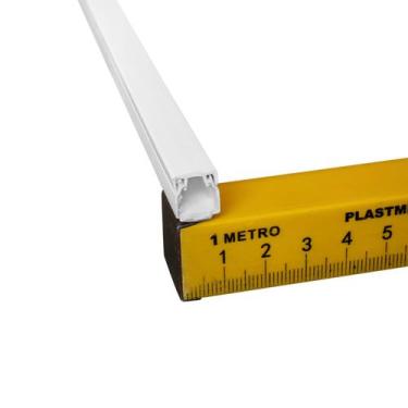 Imagem de Canaleta de PVC Reforçada 10 x 10 x 2000 mm (1x1x200cm) Branca com Fit