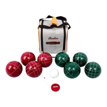 Imagem de Baden Champions 90 mm Conjunto de bolas boccais com estojo de transporte e fita métrica, vermelha/verde