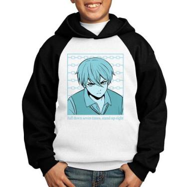 Imagem de Moletom Infantil Fall Down Seven Times, Stand Up Eight - Foca na Moda,