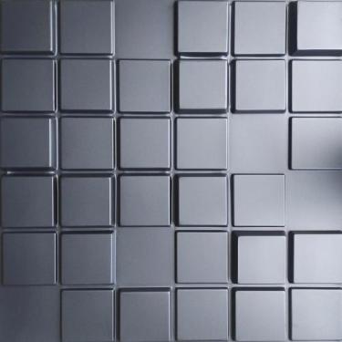 Imagem de Revestimento de Parede Placas PVC 3D Pixel Preta 50x50cm - decor pared