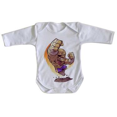 Imagem de body nenê criança roupa bebê manga longa Sagat Street Figther - Empóri