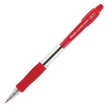 Imagem de Caneta Esferográfica PILOT Super Grip 0.7 mm Fina, Vermelho