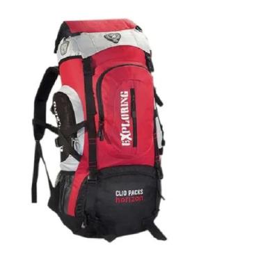 Imagem de Mochila Camping Trilha Reforçada 75l Clio Masculino Feminino, Vermelho