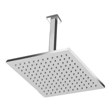 Imagem de Ducha Cromada 25cm. Slim Quadrada Em Inox Para Teto - Sollux