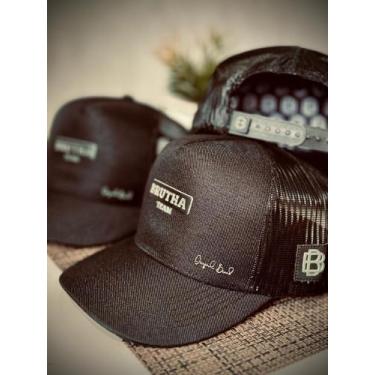 Imagem de Boné Trucker Black Plate Brutha com Tela Forro Interno Personalizado -