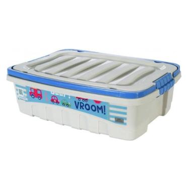 Imagem de Caixa Organizadora Infantil Decorada 8,5 litros Plasutil , Carrinhos