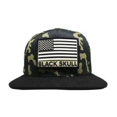 Imagem de Bone back side camouflaged  bsk 2009 camuflado - black skull - clothin