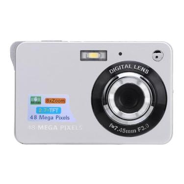 Imagem de Câmera Digital de 48 MP, Vídeo 4K, Zoom 8x, Estabilizador e Modo Selfie, Câmera Compacta de Viagem para Crianças, Estudantes, vlogging. Flash Integrado, 20 Filtros, Tamanho de