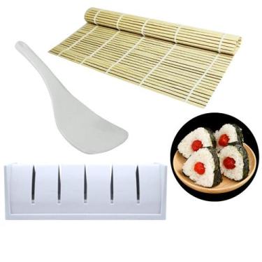 Imagem de Kit 3 - Forma para Norimaki Niguiris Sushi + Colher De Arroz Japonesa 