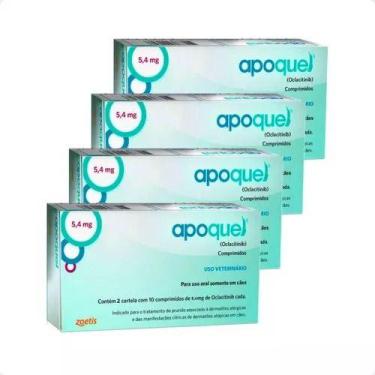 Imagem de 4 Apoquel Dermatológico Anti Coceira Cães 5,4 Mg 20 Comp