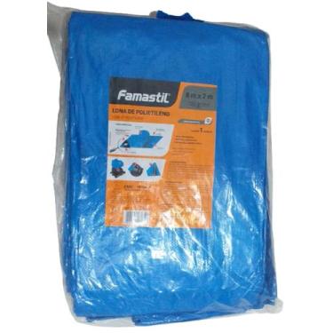 Imagem de Lona De Polietileno Azul 8 X 7 Metros Famastil Acampar