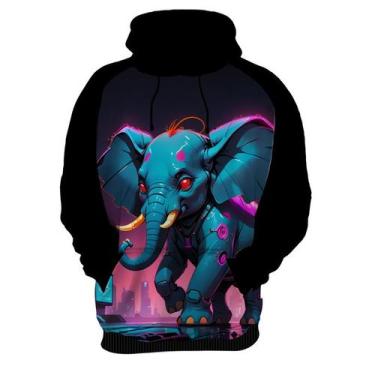 Imagem de Moletom Casaco Blusa Animais Cyberpunk Elefantes Safari 2 - Enjoy Shop